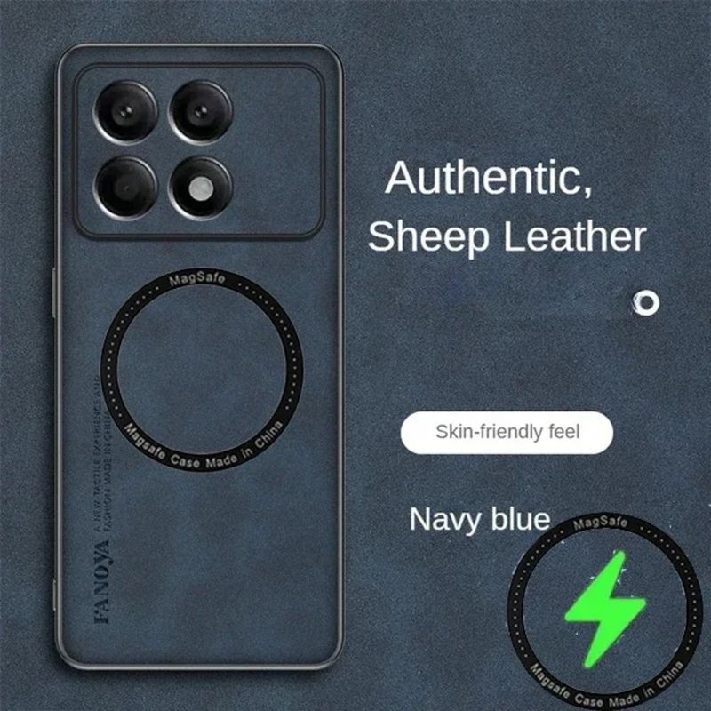 Nahkkott POCO X7 Pro X6/F6/M6 Pro 4G 5G C75 C65 C61 Xiaomi 15 Pro 14/T Pro ülimalt magnetiline juhtmevaba laadimisümbris_voghion.com