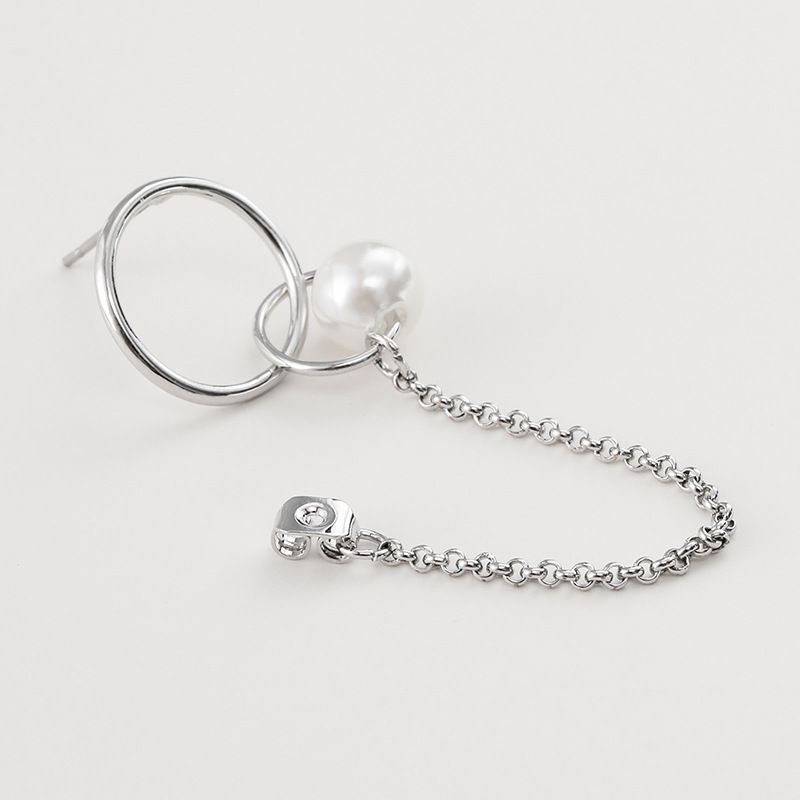 Kenjie Autumn Winter New Cross Pendant Layered Necklace Ins Style Fashion Chain Pearl Earring Set_voghion.com