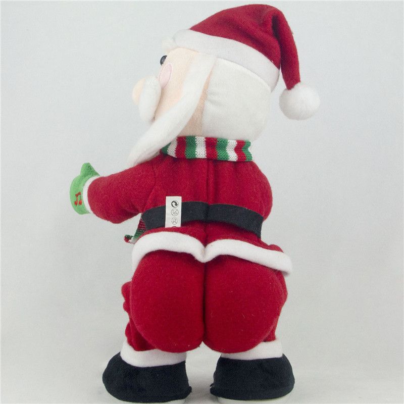 Dancing & Singing Santa Claus Plush Toy - Interactive Christmas Decoration With Shaking Butt For Kids & Holiday Parties_voghion.com