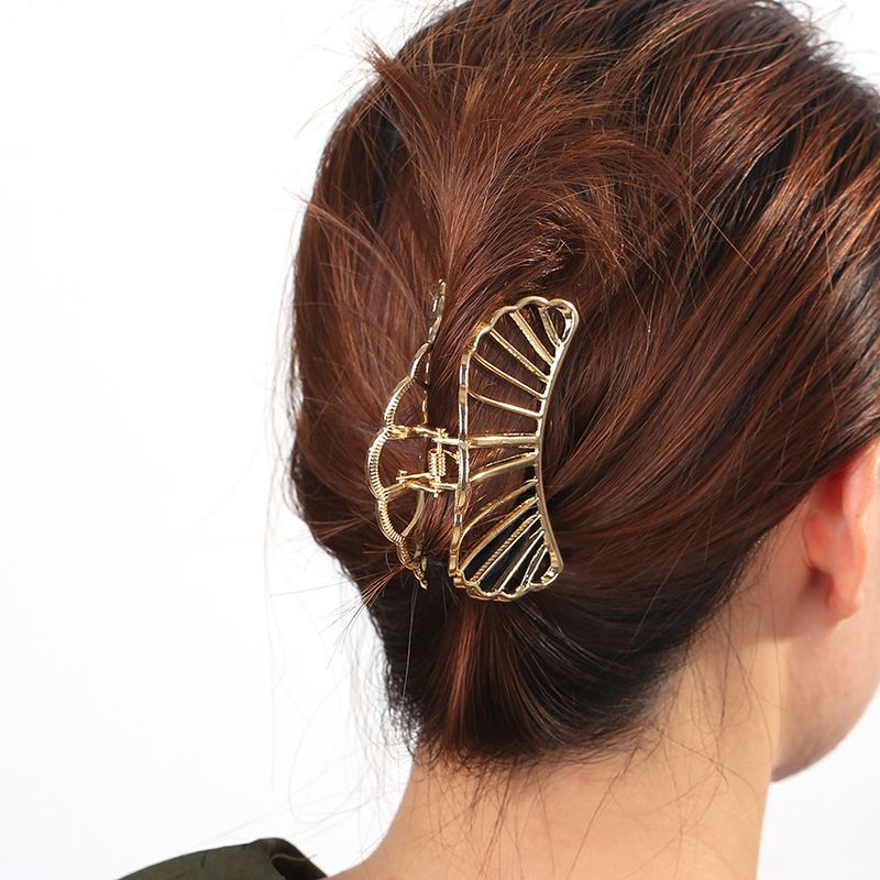 Haarschmuck Neue Stil Haarnadel Einfache Hohl Mesh Fächerförmige Haar Zubehör Große Größe Haarnadel Für Frauen_voghion.com