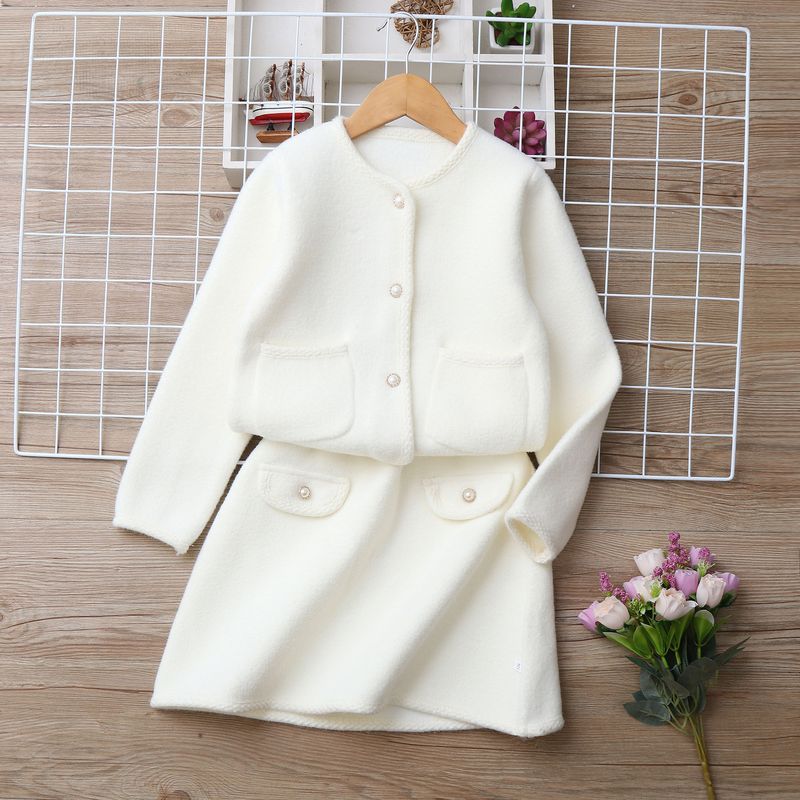Xiao Xiangfeng Koreanische Samt Mädchen 2025 Neue Pullover Anzug Gestrickte Pullover Anzug Mädchen Zwei Stück Anzug Herbst Und Winter_voghion.com