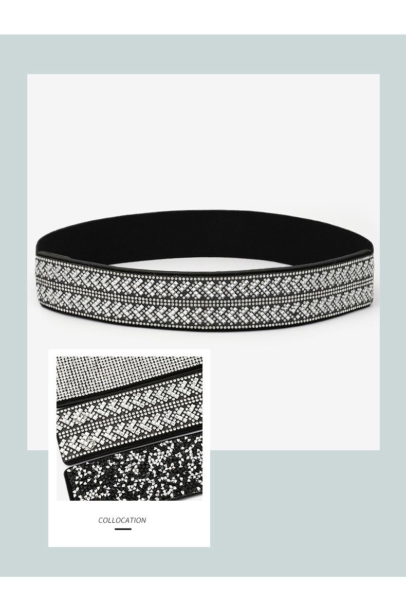 Cintura elastica con strass intarsiati e diamanti a tutto tondo, alla moda, da donna, con coprivita in cristallo, con diamanti scintillanti_voghion.com