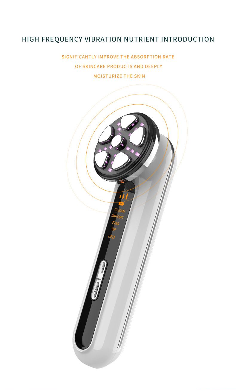 RF Mikrostrom Muskelformung Schönheitsfarblicht Negative Ionen Einführungsinstrument, Gesichtsmassageinstrument_voghion.com