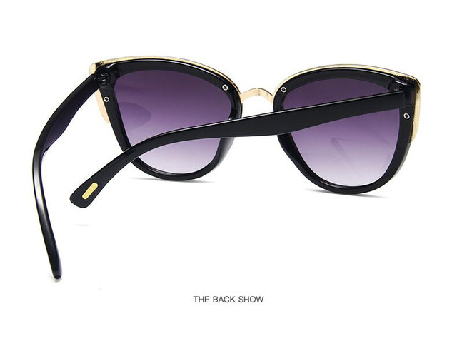 2021 Brand Vintage Cat Eye Sunglasses Woman Retro Driving Round Metal Frame Sun Glasses For Female Mirror UV400_voghion.com