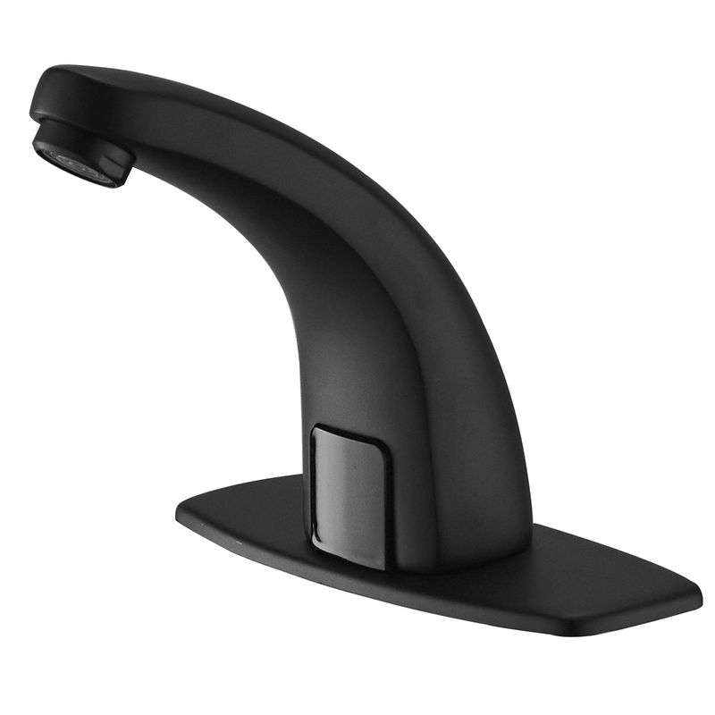Automatic Sensor Touchless Bathroom Sink Faucet With Deck Plate_voghion.com