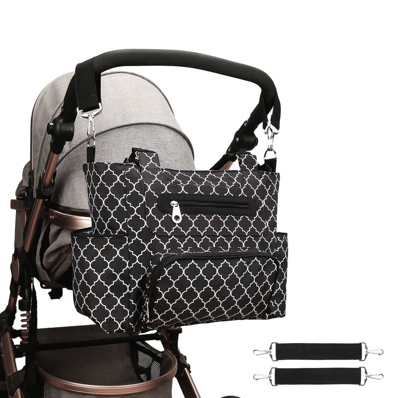 Aboutbaby Large Capacity 7-Piece Diaper Bag Set Multi-Functional Shoulder Tote With Spacious Compartments Stylish & Durable Polyester Travel Daily Use_voghion.com