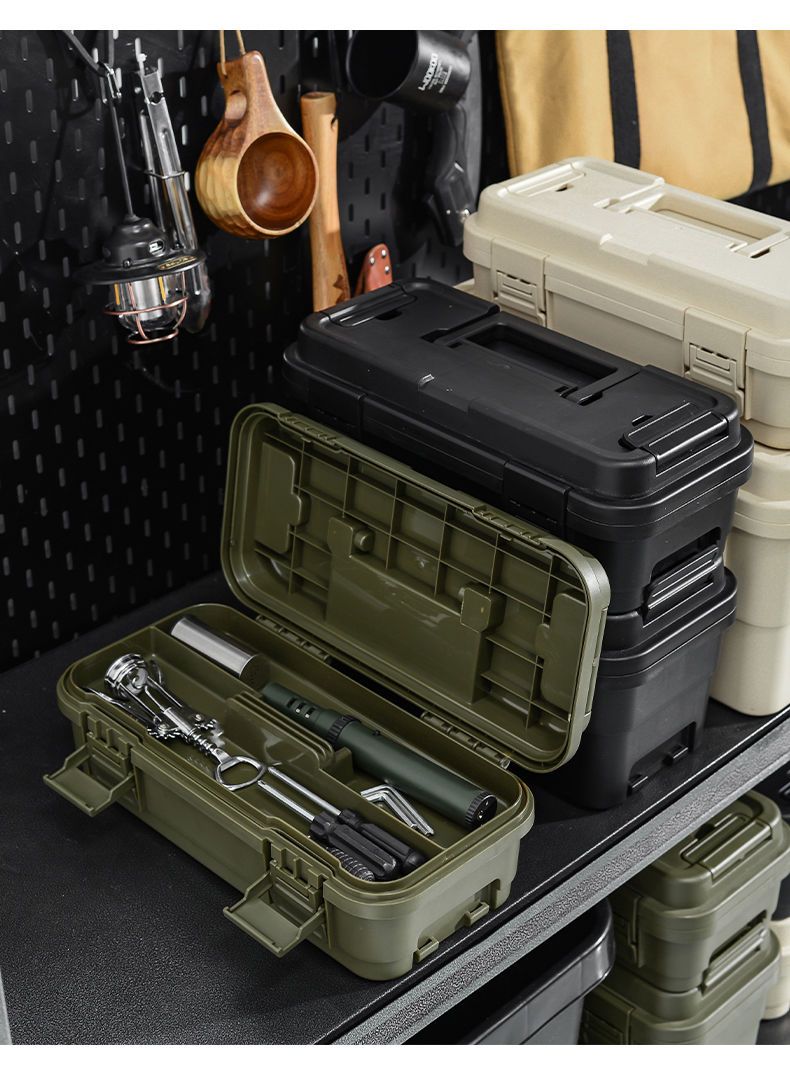 【1545 Personen-Kollektion】 Werkzeugkasten für den Haushalt, Auto-Camping-Wartung, multifunktionaler großer Kunst-Malkasten, für den Außenbereich_voghion.com