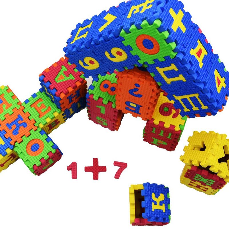 5,5 cm 60 elementów zestaw EVA Operacja Symbole i liczby Rosyjskie litery Matematyka Puzzle Mata podłogowa Mini Piankowa układanka_voghion.com