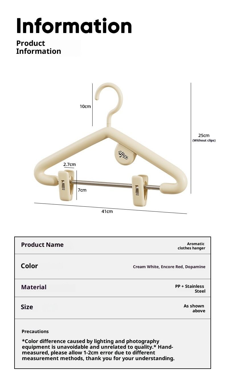 Kleiderbügel für den Haushalt, nicht abfärbend, zum Aufhängen von Kleidung, rutschfester Kleiderständer, schulterfreie Ecke, Kunststoff, kräftige Kleiderstütze mit Aromatherapie_voghion.com