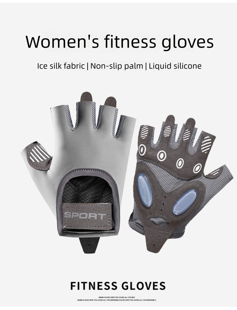 Meias de ginástica femininas com meio dedo, antiderrapantes, resistentes ao desgaste, acolchoadas, com absorção de impacto, em tecido Ice Silk, respiráveis, ideais para ioga._voghion.com