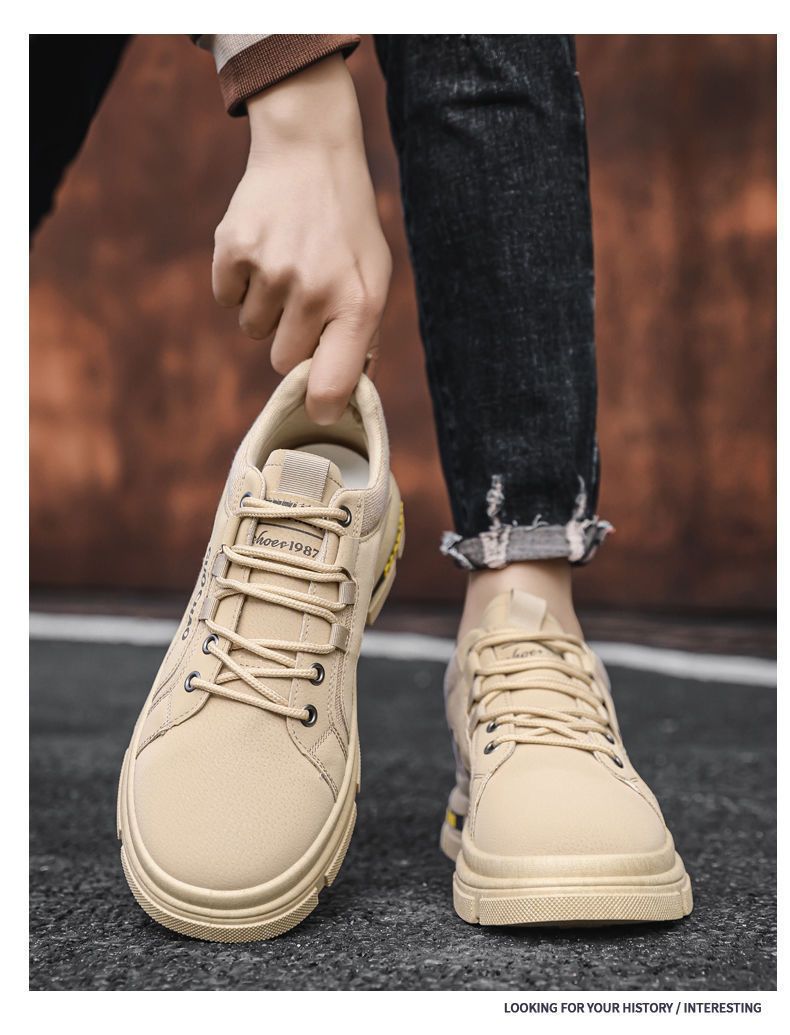 Spring And Autumn Men's Work Shoes Construction Site Work Safety Shoes Work Non Slip Wear Resistant Casual Shoes_voghion.com