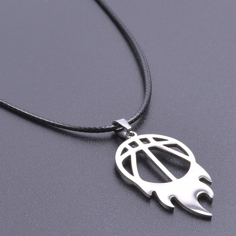Sports Pendant Necklace Stainless Steel Necklaces For Women Men Accessories Leather Rope Basketball Football Charm_voghion.com