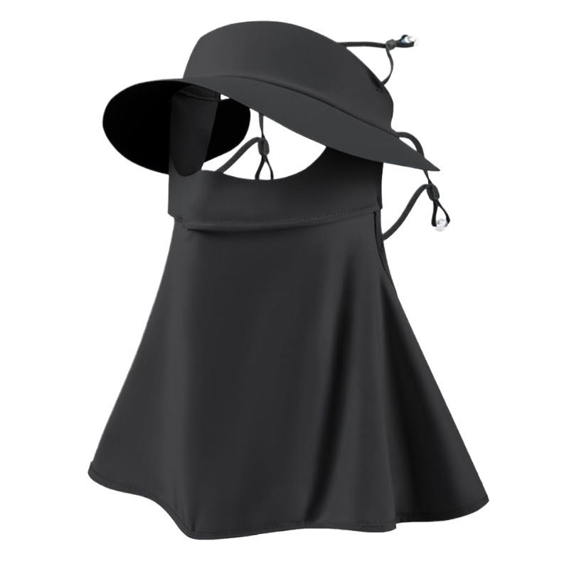 LazyZoom Summer UV Cool Neck Sunshade Mask Ear Hanging Sports Scarf Sun Protection Breathable Brim Hat For Hiking Cycling_voghion.com