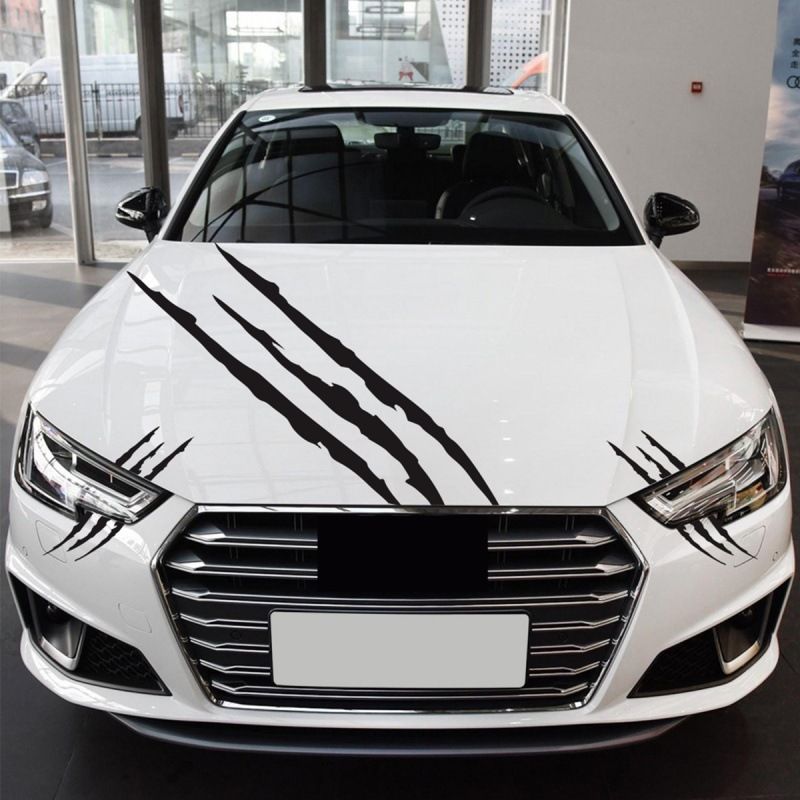 Autocolant decorativ pentru capota mașinii, rezistent la apă, cu gheare, pentru motor, fantomă, trend, zgârieturi, Decal_voghion.com