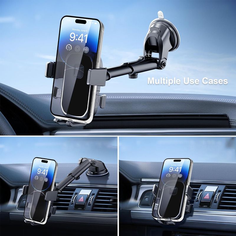 Universal Car Phone Holder 360 Windscreen Suction Mount GPS Stand Cradle 2025_voghion.com