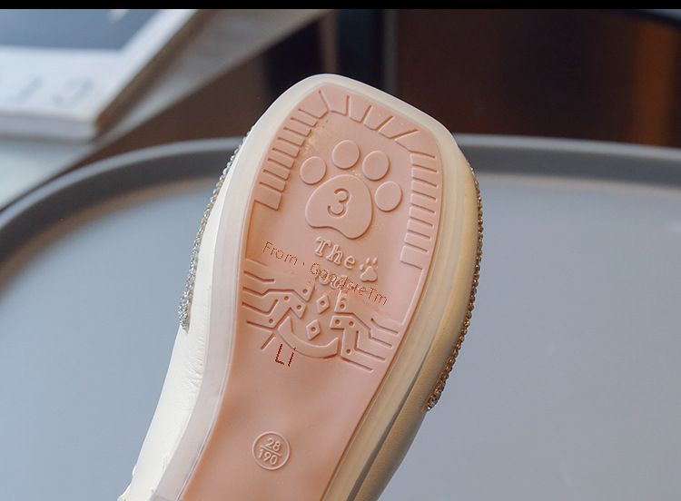 Zapatos de cuero para niña, primavera 2024, nuevos zapatos de princesa con lazo de encaje y diamantes de imitación para niña, zapatos de rendimiento para niña_voghion.com