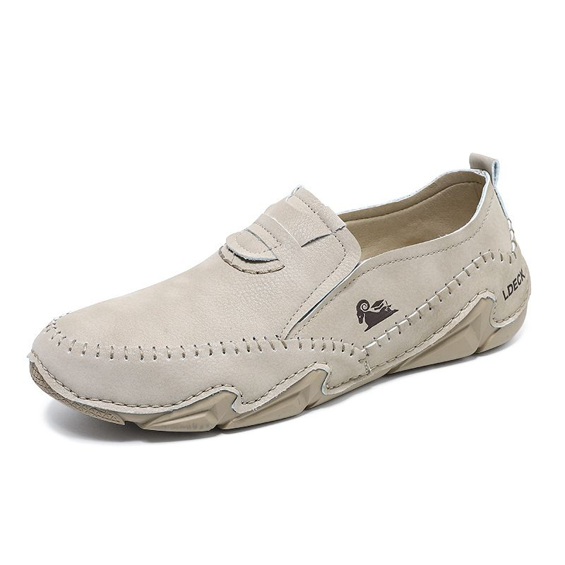 Chaussures Martin décontractées à enfiler pour homme, cousues à la main, surdimensionnées et basses_voghion.com