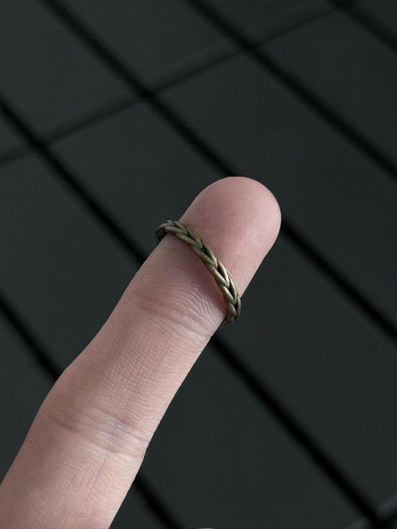 Nuevo anillo unisex de pareja con espiga de trigo, muy vendido, con diseño abierto de nicho, ligero y sencillo de lujo._voghion.com