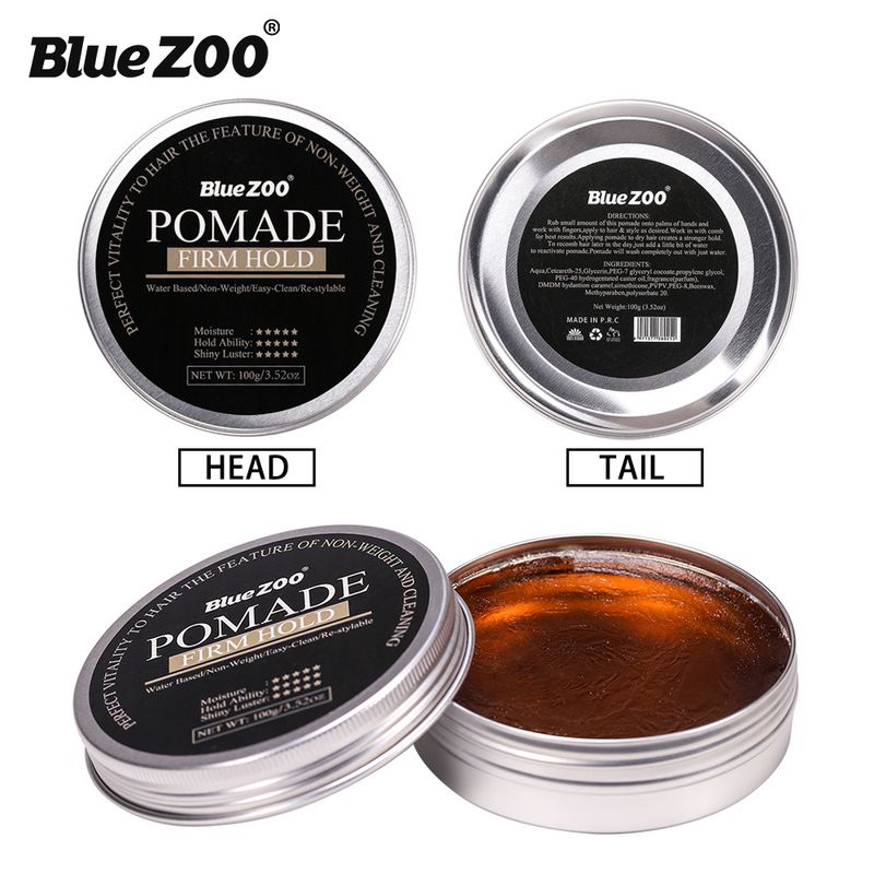 100g Hårstylingolja för män Vax Hårgelé Retromodellering Ljusstark Pomada-stylingprodukt för män_voghion.com