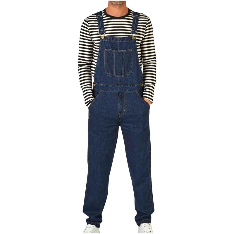 Men's Wear Denim Straps, Suspenders, Jeans, New Jumpsuit Pants, Men's Style_voghion.com