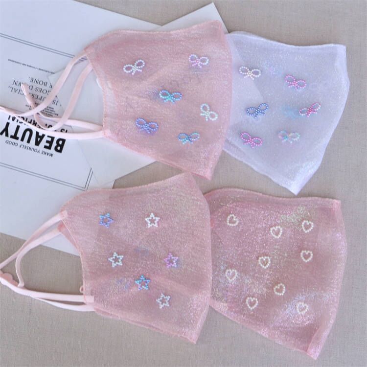 New Summer Tulle Mask Star Mask_voghion.com