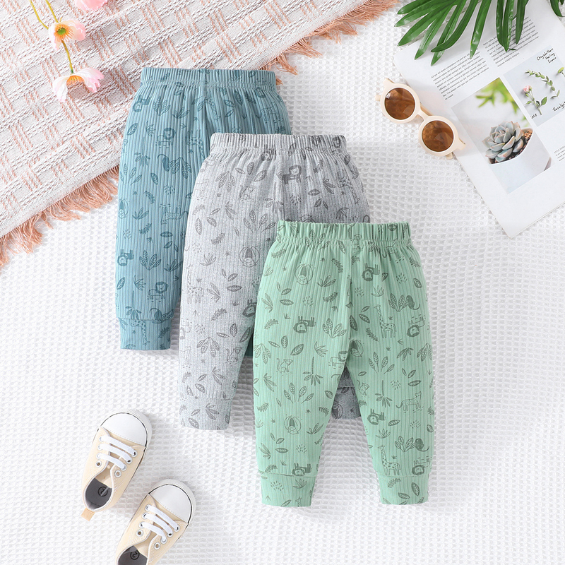 Mother&Kids Boys and girls baby pants three three-color combination casual pants set_voghion.com