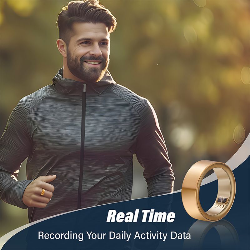 Akıllı Sağlık Yüzüğü - Kalp Atış Hızı, Kan Basıncı ve Uyku İzleme Özellikli Bluetooth Fitness Takip Cihazı_voghion.com