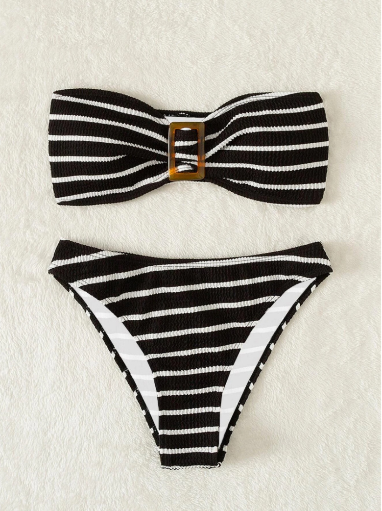 Dameskleding Top Bikini Dames Nieuwe Strapless Split Triangle Bikini Badpak_voghion.com
