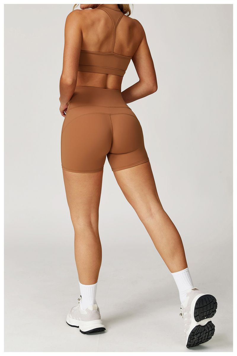 Women's Seamless High-Waisted Yoga Set With Butt-Lifting Design - Nylon Spandex Workout Outfit For Running, Fitness & Gym_voghion.com
