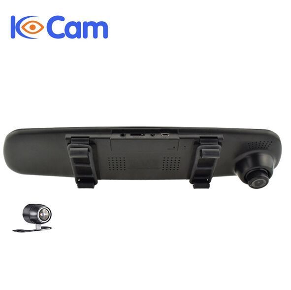 Heißverkaufte Auto-DVR-Dashcam-Rückspiegelmodell, Zweikanal-4,3-Zoll-HD-Dashcam_voghion.com