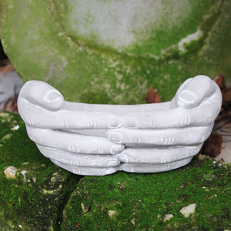 Gardening Creative Succulent Flower Pot Cement Palm Craft Rustic Vintage Floor Garden Decoration Ornament_voghion.com