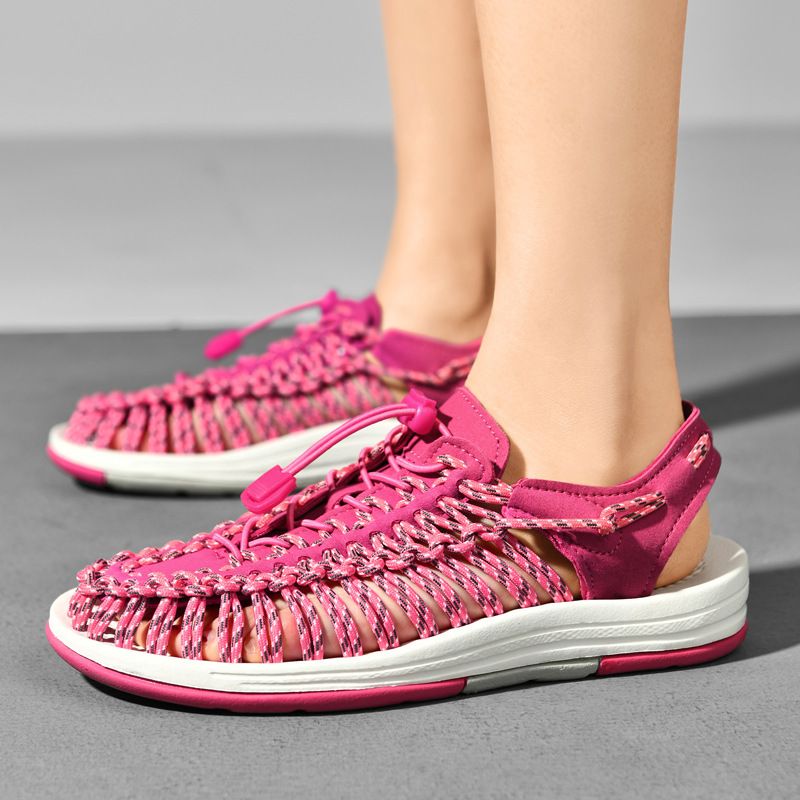 Sandali estivi Baotou di qualità imbattibile, coppia, alla moda, in maglia, traspiranti, casual, da uomo e da donna, taglia 48, grandi e leggeri, da pescatore._voghion.com