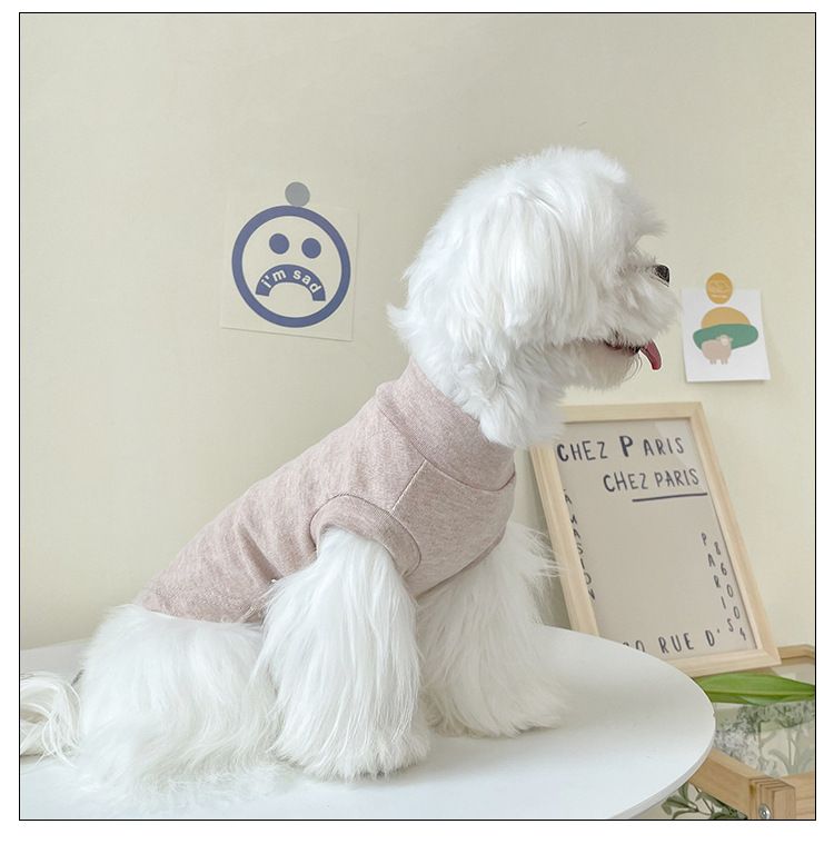 Sleeveless bottoming shirt pet puppy clothes Teddy small dog than Bear Cat home autumn and winter wholesale spring and summer_voghion.com