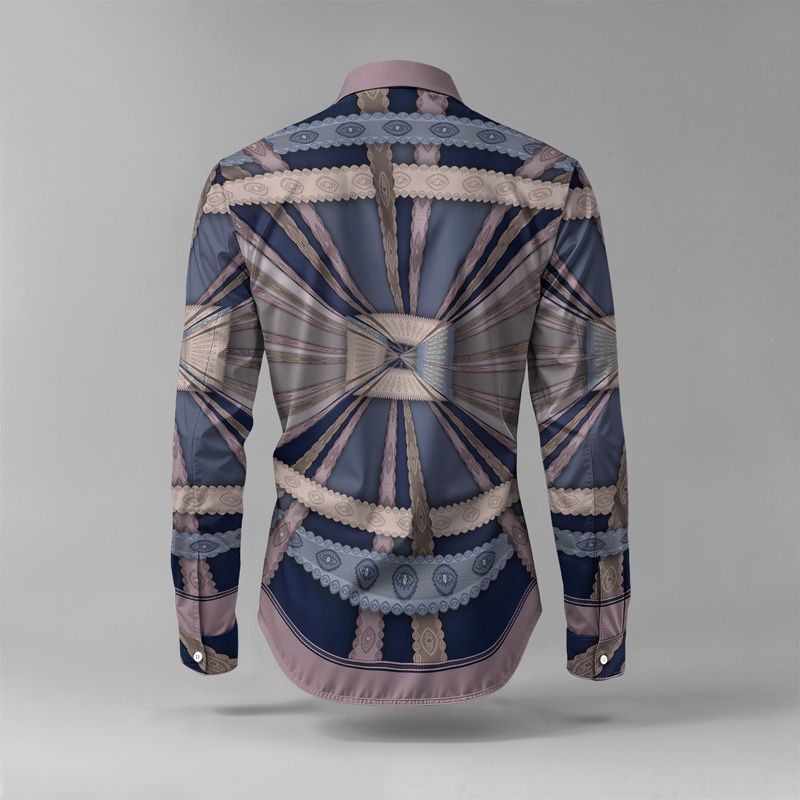 2025 Spring Summer Men Shirt Set Brand Print Fashion Printing Two Piece Set Mens Light Luxury Lightweight Party Long Sleeves_voghion.com