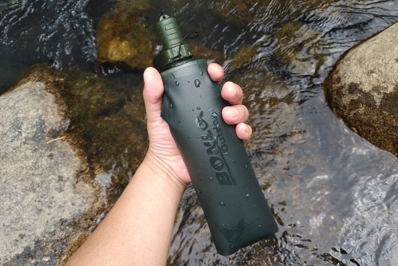 TPU Food Grade Tragbare Weiche Flasche Outdoor Sport Taille Radfahren Laufen Silikon Auslauf Reise Klapp Wasser Tasche_voghion.com