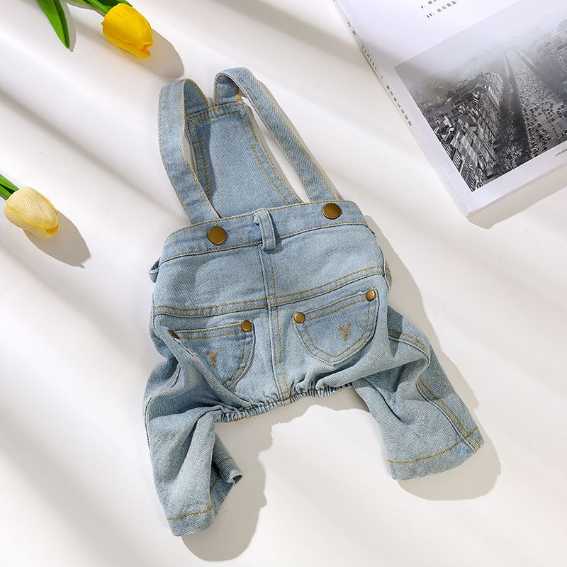 Cat And Dog New Style Teddy Bichon Princess Spring Summer Pet Denim Dress_voghion.com