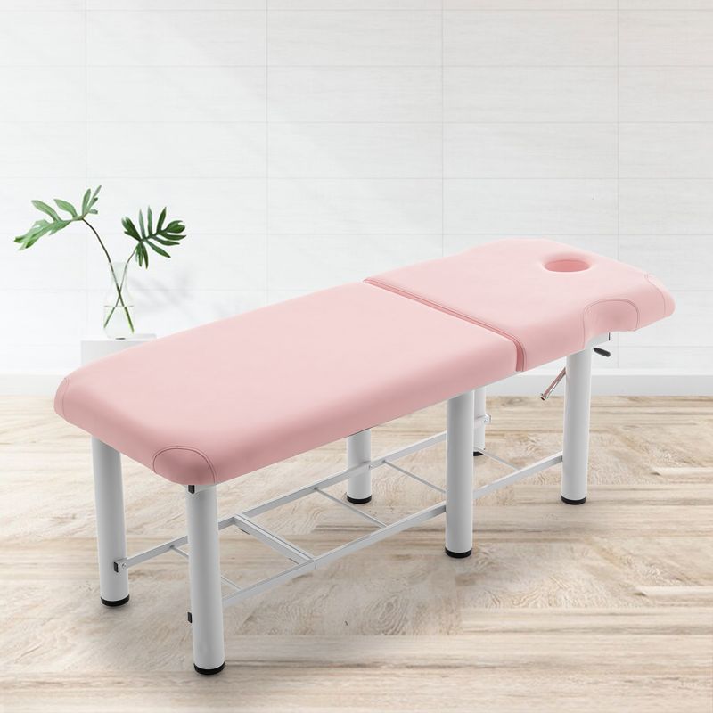 Professioanl Massage Table , Backrest Adjustable, Removable Headrest, Bottom Shelf Storage , Memory Foam Layer Salon Bed,White_voghion.com