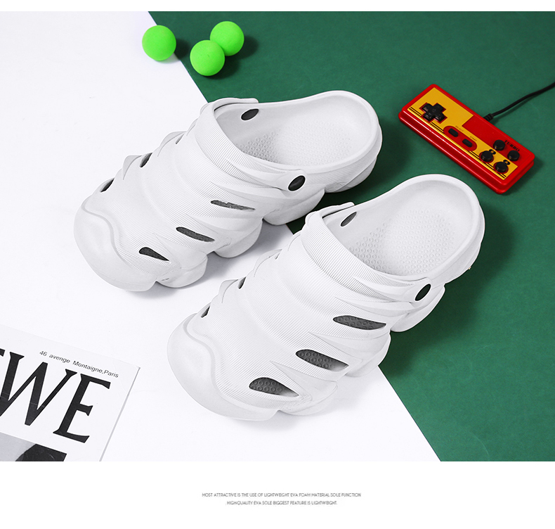 Men Non Slip Casual Home Clogs Slides Lightweight Thickened Quick-Drying Shower Shoes_voghion.com