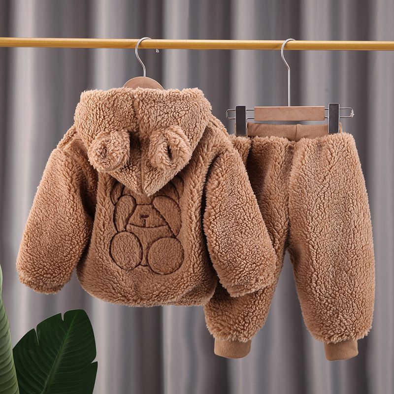 Chaqueta de invierno para bebés y mujeres, estilo nuevo, para niños pequeños y medianos, de lana de cordero y felpa, gruesa y cálida, con cremallera_voghion.com