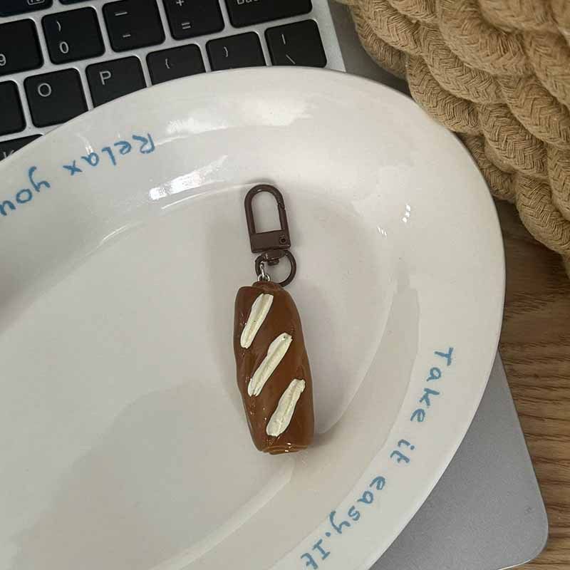 Gelukkig in fermentatie! Imitatie alkalisch waterbrood croissant sleutelhanger leuke studenten niche tas hanger klein cadeau_voghion.com