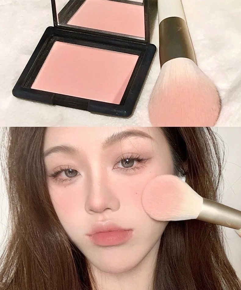 NOZO Puderrougeplatte, Hochglanz-Facelift, matt, natürlich, wasserfest, Concealer, Nude-Make-up, Monochrom-Puderrouge_voghion.com