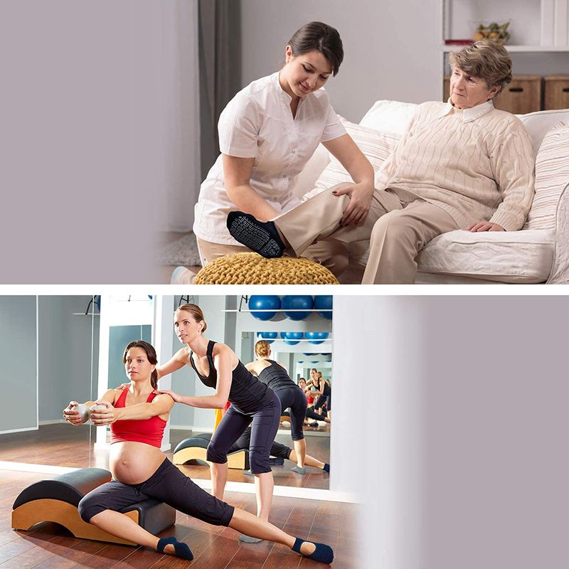 Yoga Socks for Women with Grip and Non Slip Toe Socks for Ballet Pilates Barre Dance Premium Combed Cotton_voghion.com