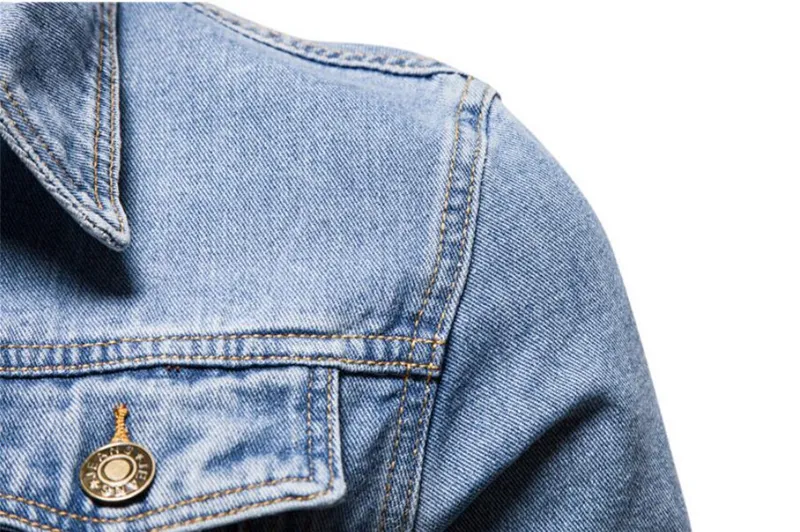 Berömd Herr Jeansjacka Herr Damkläder Designerkläder Casual Jeansjackor Svart Blå Plusstorlekar M-5XL Moderiktig Slim Bomberjacka_voghion.com