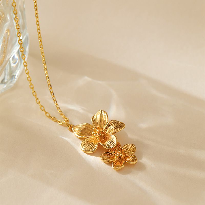 Collana di alta qualità con design a forma di animale, placcata in rame K, in vero oro e zircone, con catena a clavicola e ciondolo a forma di cuore_voghion.com