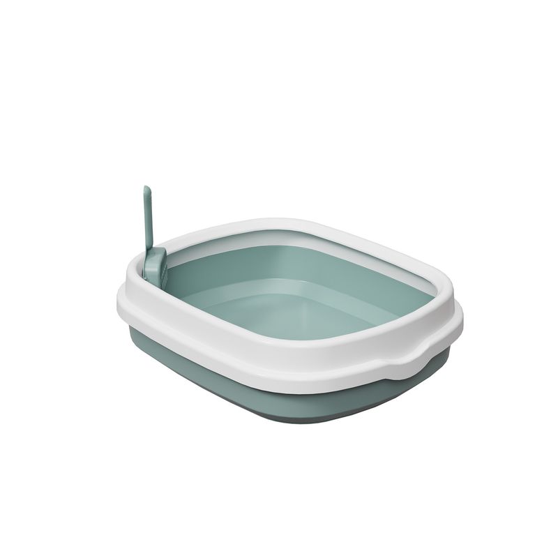 Nuova grande scatola di plastica semichiusa per uso domestico, antispruzzo, con paletta per lettiera per gatti_voghion.com