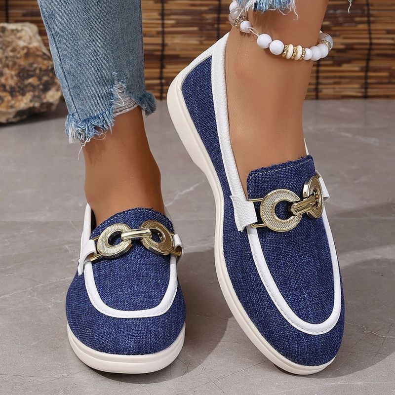 SHLIANG Dam Loafers Canvas Flats Märke Hög kvalitet Vår Höst Fritidsskor Läder Enkelskor Plus Size SB056_voghion.com