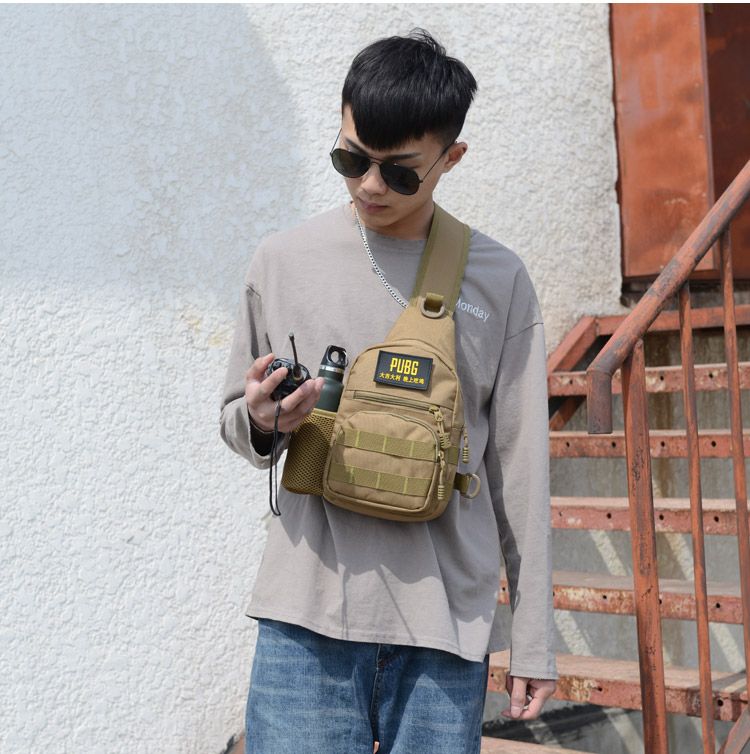 Mochila pequeña tipo mensajero para exteriores, de marca de moda, para el hombro, para hombre y mujer, ideal para deportes al aire libre._voghion.com