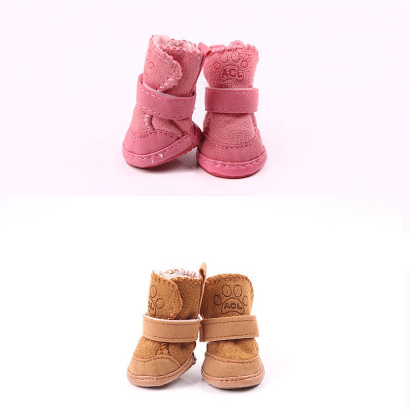 RPXBKARHG Winter Boots For Dogs, Corduroy 4 Pcs. By PawParty Store_voghion.com