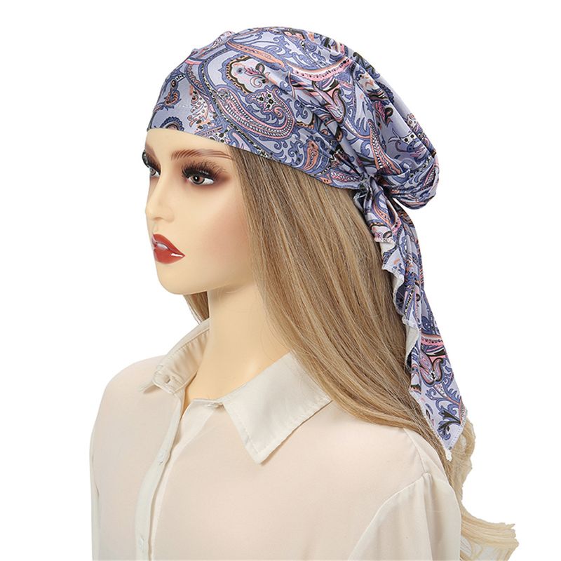 Nuovo cappello curvo in tessuto stampato multicolore Cappello turbante versatile stampato alla moda_voghion.com