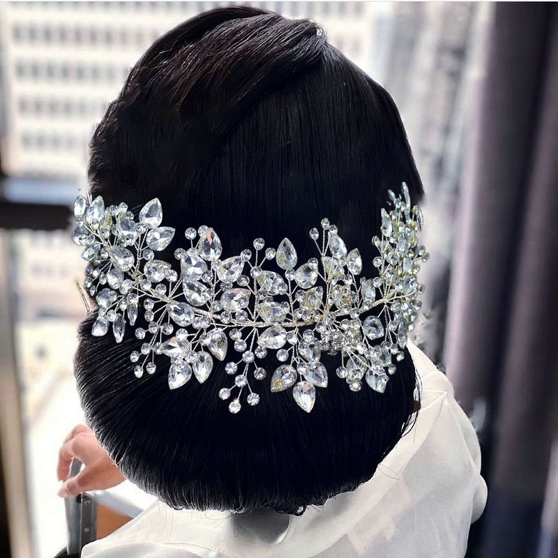 Brudehodepryd Nytt Rhinestone Håndlaget Pannebånd Brudekjole Hårbånd Presset Hår Pannebånd Hårtilbehør_voghion.com